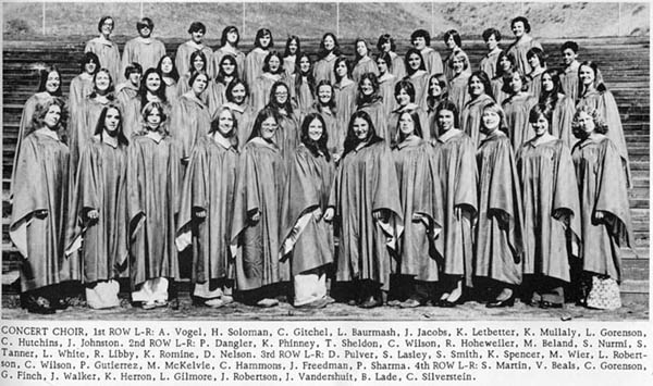 Alexis in her Concert Choir Photo